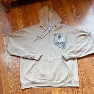 CALI Long Beach Zip-Up Hoodie - Beige